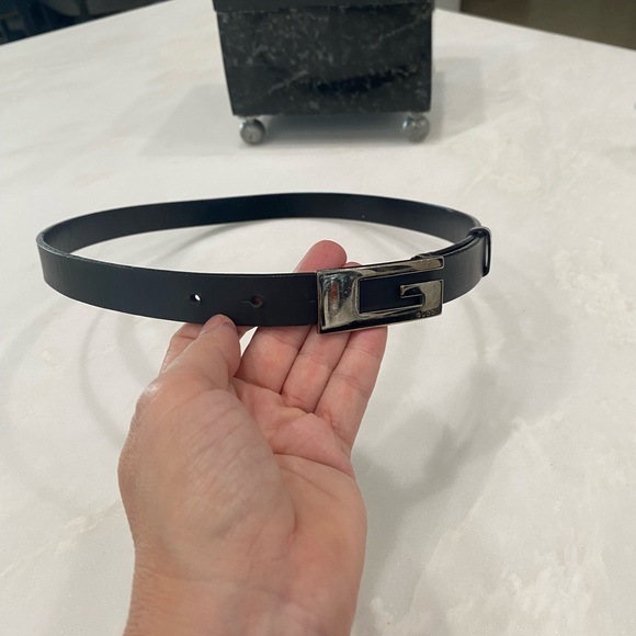 GUCCI Belt. Vintage Authentic I Purchased in Italy Black with Gunmetal Hardware. - Picture 7 of 8